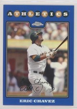 2008 Topps Chrome Blue Refractor Eric Chavez #164