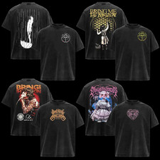 Bring Me The Horizon Acid Washed T-shirt Heavy Cotton Graphic Tee Band Merch