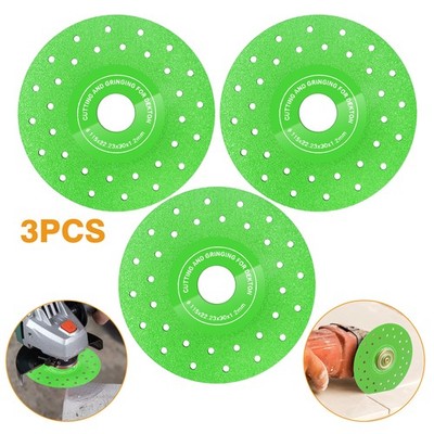 3x 4.5''Diamond Glass Cutting Disc Tile Ceramic Marble Chamfer Blade for Grinder