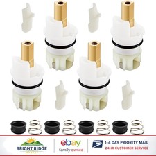 Complete Faucet Repair Kit with Stem, Springs, and Rubber Seats for Two Handles