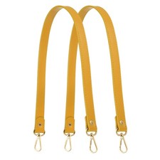 23" Leather Purse Strap Replacement Gold Buckle for Handbag 2 Pack, Yellow 