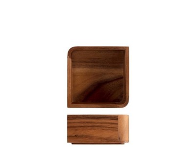 H&H Lifestyle Holzbecher Akazie quadratische Form 15xh17 cm