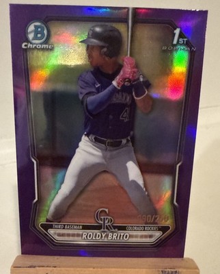 2026 Bowman Chrome ROLDY BRITO 1st PURPLE  Refractor /250 Rockies