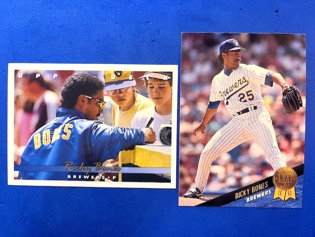 Ricky Bones 1993 Upper Deck & 1993 Leaf Baseball - Brewers