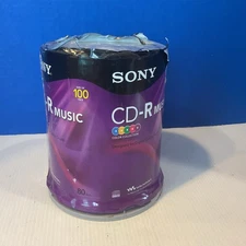 Sony Music CD-R 100 Pack Color Collection 80 min Recordable Open Pack