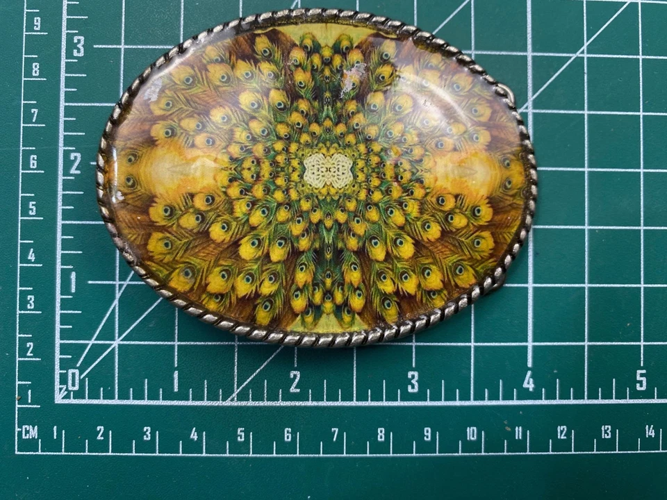 Princess and Butch Peacock Feather Belt Buckle - Image 2 of 4