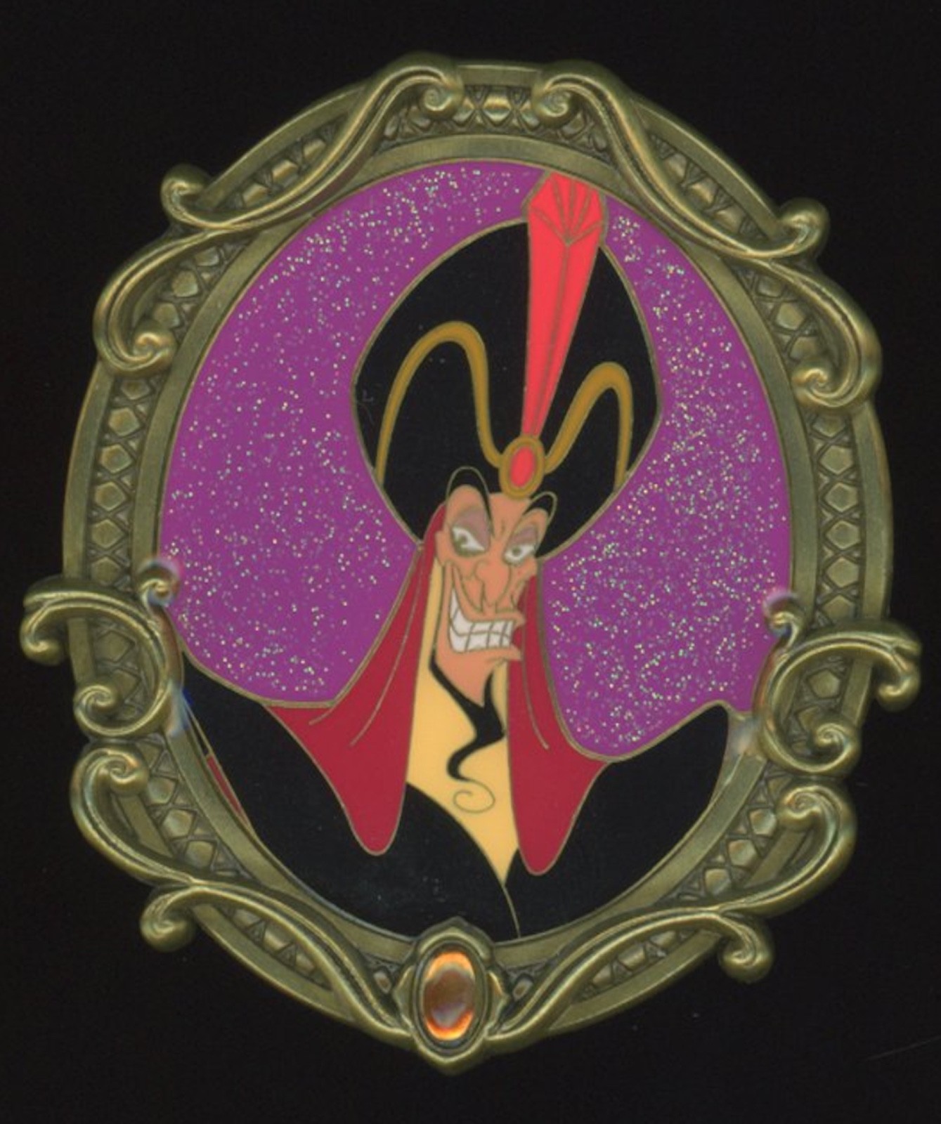 2024 TDS Tokyo Brass Framed Villain Portrait Halloween Aladdin Jafar Disney Pin