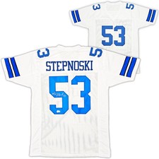 Dallas Cowboys Mark Stepnoski Autographed Signed White Jersey Beckett