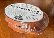 Shaker Sisters Cherry Wood Sewing Box with Swing Handle by Sudberry House