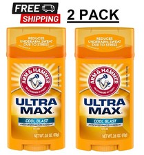  2-PACK ARM  HAMMER ULTRA MAX Deodorant, Cool Blast, Solid Stick, 2.6 Oz