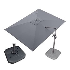 Patio Umbrella with Base Outdoor Cantilever Rectangle Umbrella Offset Umbrella