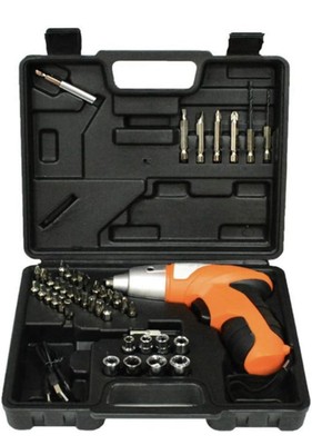 Tuoye 45pc Cordless Screwdriver 4.8V 180RPM 3-5nm Torque LED Power Indicator