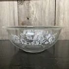 Vintage PYREX Clear Glass Nesting Mixing Bowl #325 2.5L White Lace Colonial Mist