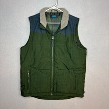 Cody James Men's Puffer Vest - Large - Blue  Green Quilted, Pockets