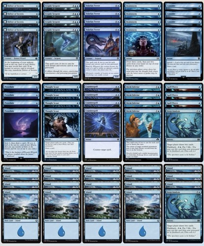 PAUPER Mono Blue Terror - NM - 60 Card Deck Top Tier - Top 8 - S Tier
