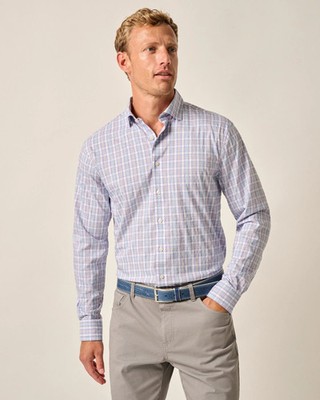 johnnie-O Performance Button Down Shirt - Bruin Seychelles Size M
