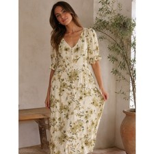 Christy Dawn Floral Neutral Dress