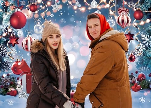 Blue Christmas Backdrop 7x5FT Winter Wonderland Photography 7x5FT: 84x60 inch