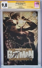 🔥HOT🔥 ABSOLUTE BATMAN #13 SS CGC 9.8 NYCC FOIL 2X SIGNED SNYDER & RACHTA LIN