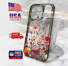 Floral Flower Phone Case Clear Soft Silicone Shockproof Cover Compatible