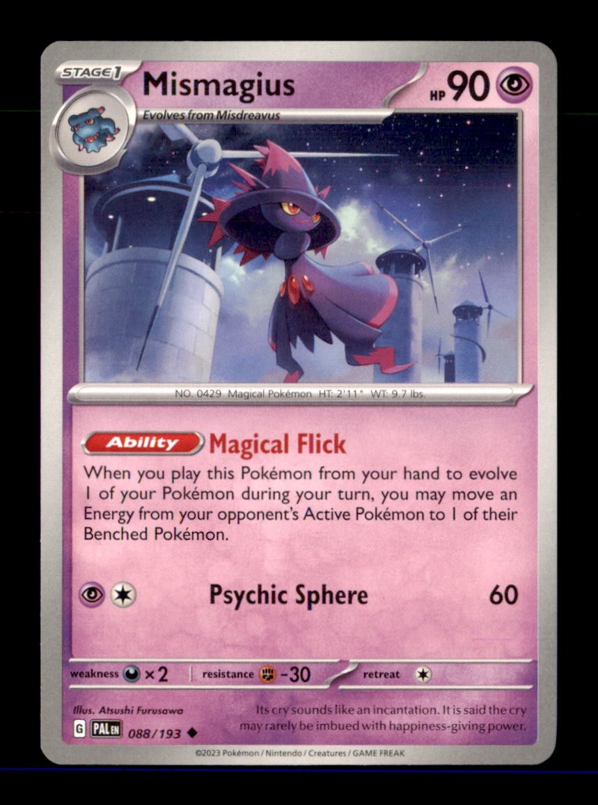 Mismagius 088/193 Uncommon Paldea Evolved Pokemon Near Mint