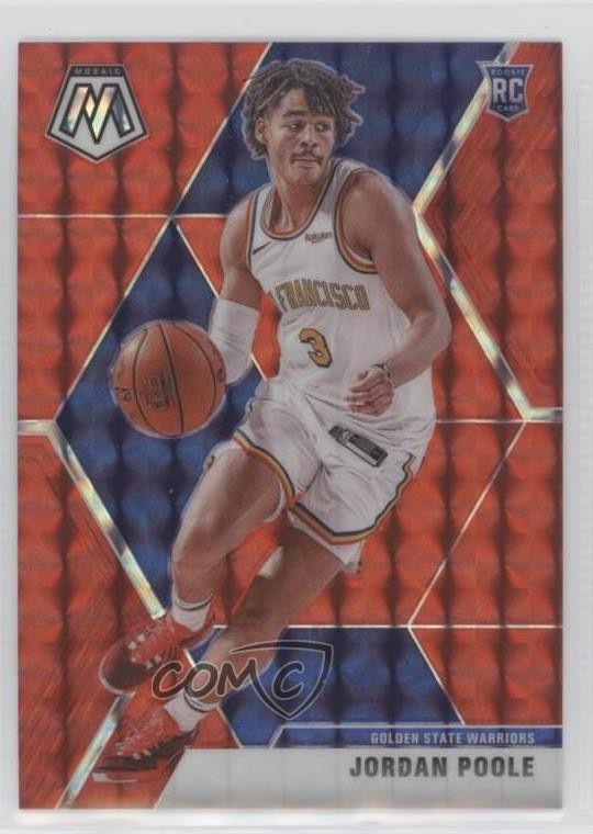 2019-20 Panini Mosaic Rookies Red Prizm Jordan Poole #228 0u0o