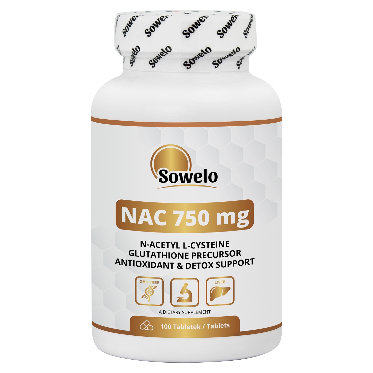NAC 750mg – Comprimidos – Inmunidad, Hígado & Detox Natural – Sowelo