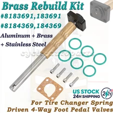 Brass Rebuild Kit For Tire Changer Spring Driven 4-Way Foot Pedal Valve #8183691