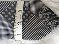 Stacy Adams Men's Black/Silver Paisley Tie 60inch