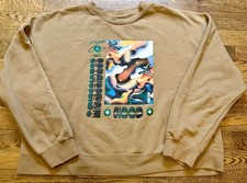 Jordan Artist Series Women  s Crew Neck Pullover Sweatshirt Brown Fleece Medium
