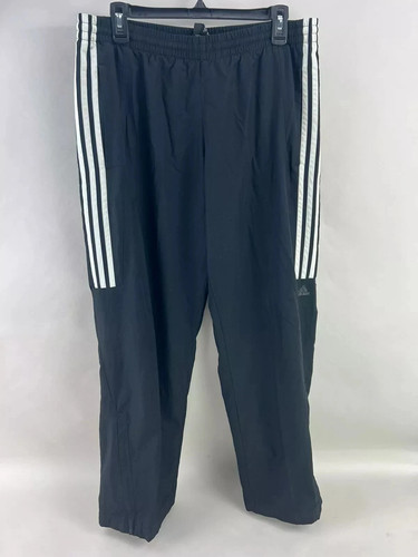 adidas Mens Active 360 Track Pants Black W/ 3 White Stripes Size M
