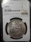 1896-O Morgan Silver Dollar $1-Graded NGC AU-53!"LOOKS 53++"!!BETTER KEY DATE!!!
