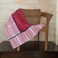 Khanga africano, Leso, fascia da spiaggia, pareo, sarong, sciarpa, scialle, rosso, bianco