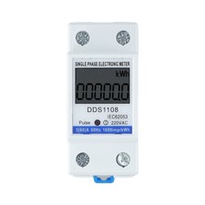 Single Phase Energy Meter AC Digital Watt Hour Meter 220V 60A LCD Display