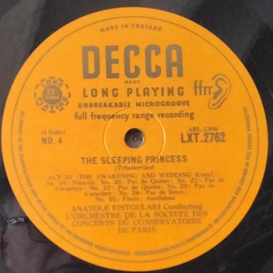DECCA LXT 2762/63 UK TCHAIKOVSKY, FISTOULARI The Sleeping Princess MONO 2LP's - Image 4 of 4