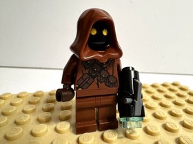 LEGO Star Wars Jawa Straps Minifigure w/ Blaster &ndash; Fits 75059 75097 75136