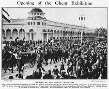 BELGIEN Eröffnung der Internationalen Ausstellung Gent - Antikdruck 1913