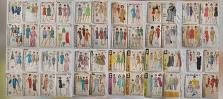 Lot of 60 1960s 1970s Vintage Womens Sewing Dress Patterns Simplicity Butterick