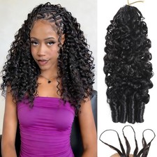 Vallbest Burmese Curly Crochet Human Hair 18 Inch 60G Feather Crochet Human