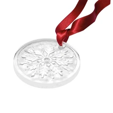 2025 Lalique Annual Christmas Ornament Frosted (Snowflake)  #10848100, nib