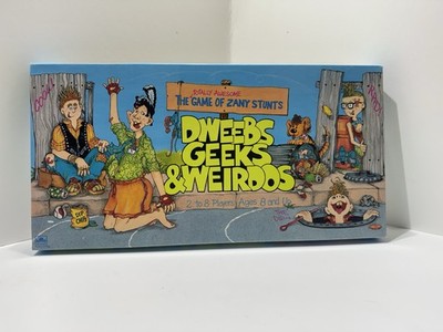 Unbenutzt!!!! 1988 Dweebs Geeks and Weirdos Brettspiel - 100% vollständig in Box selten