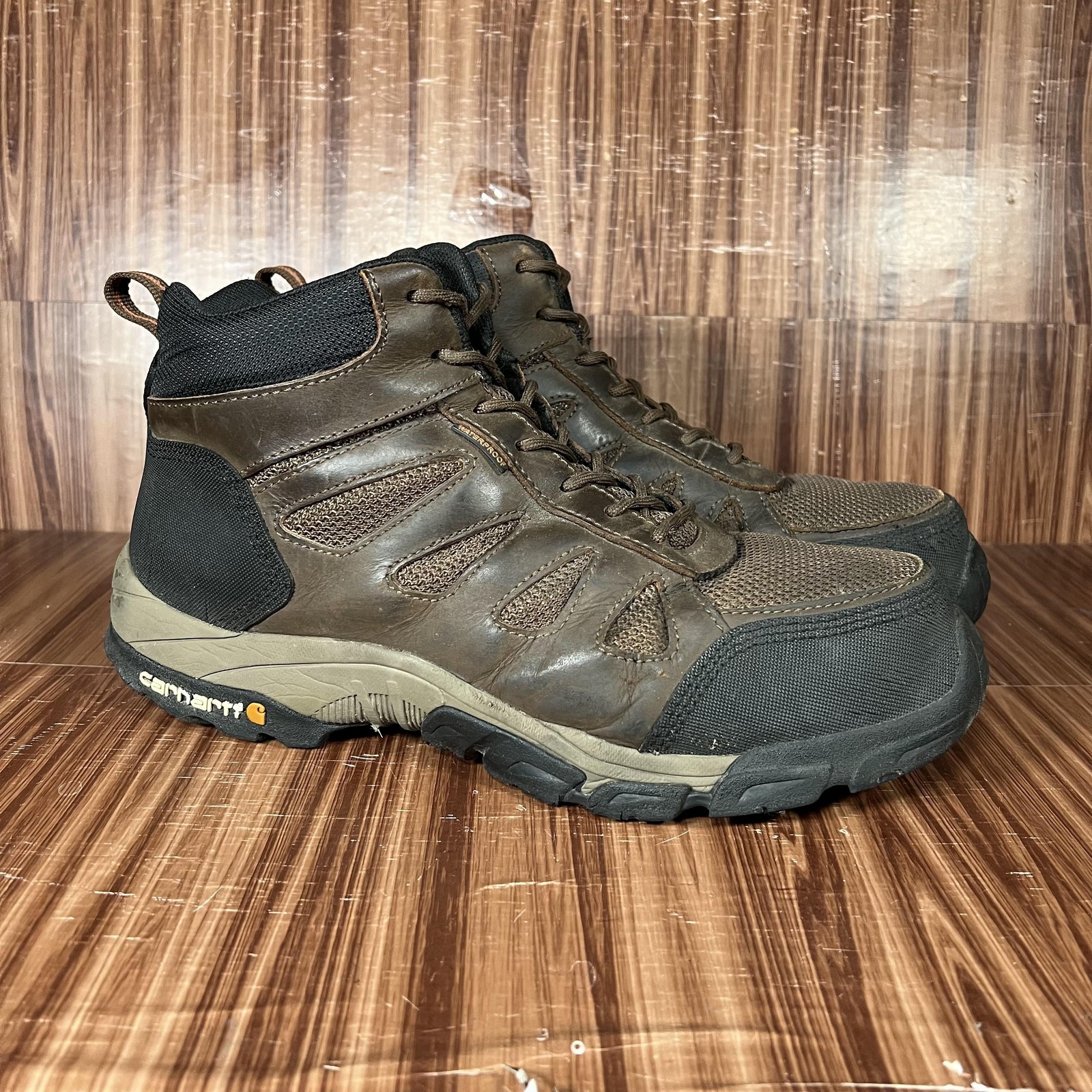 Carhartt Boots Mens Size 12 Brown CMH4480 ASTM F2413-18 EH Work Shoes Leather