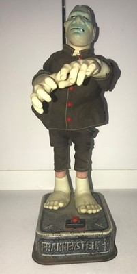 Vintage Nomura Mod Monster Blushing Frankenstein battery op Japan Tin Toy 60s
