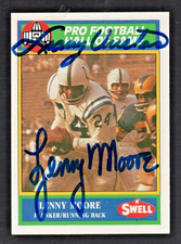Johnny Unitas & Lenny Moore Colts Signed 1990 HOF Swell Card #81 NM Hologram COA