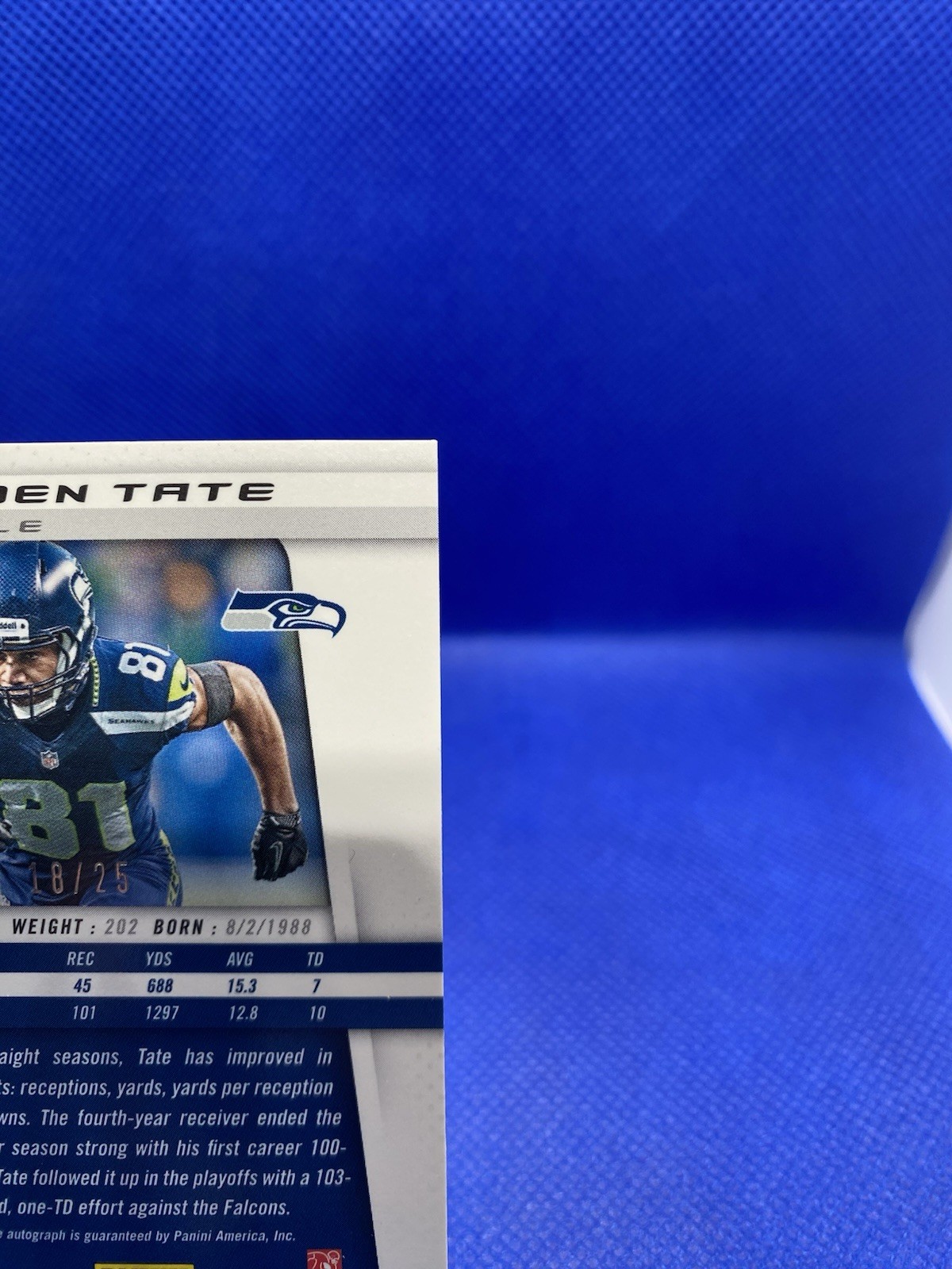 2013 Panini Prizm Golden Tate Auto Black Ssp #d /25 #135 Seahawks Autograph 🔥 view 8