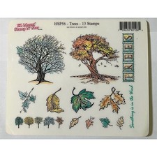 GLOBLELAND 13 Piece Nature Theme EZ Mount Stamp Set