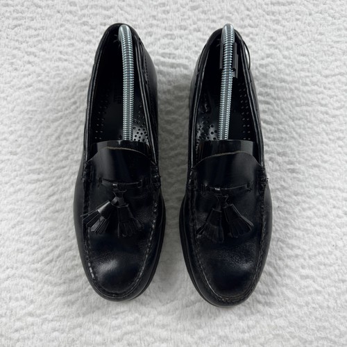 G.H. Bass Weejuns Shoes Men’s 8 Black Larkin Tassel Loafers Leather Slip On 