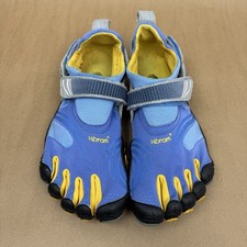 Five Fingers Vibram Womens Shoes Blue Yellow Barefoot Sneaker W3664 EU 38 US 6.5