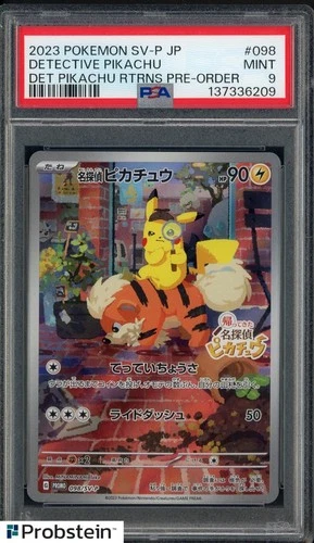 2023 Pokemon SV-P Japanese Pre-Order #098 Detective Pikachu PSA 9 MINT