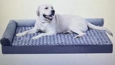 MIHIKK Orthopedic Dog Bed Luxurious Plush Waterproof Gray Jumbo 40x32 inches NIP